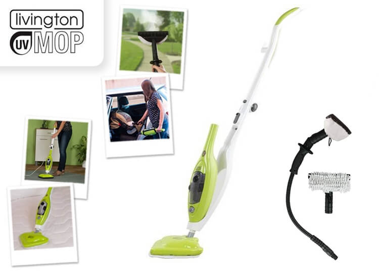 Deal Donkey - Livington - Stoomreiniger 8 In 1 - Uv Mop - Groen Deal Donkey - Livington - Stoomreiniger 8 In 1 - Uv Mop - Groen