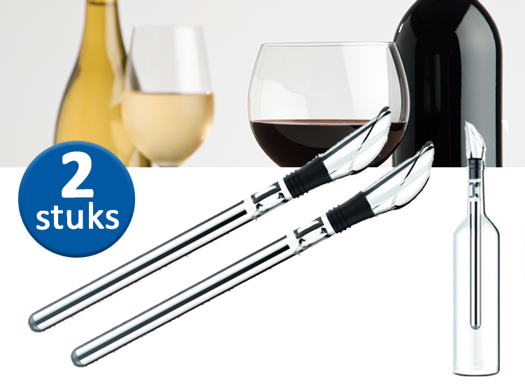Deal Donkey - Magnani Wijnkoeler Sticks - 2 Stuks - Direct Je Wijn, Rosé Of Champagne Ijskoud Serveren