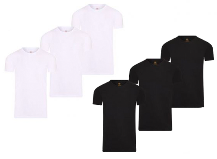 Deal Donkey - Mario Russo Basic T-Shirts - Ronde Hals - 3-Pack Deal Donkey - Mario Russo Basic T-Shirts - Ronde Hals - 3-Pack