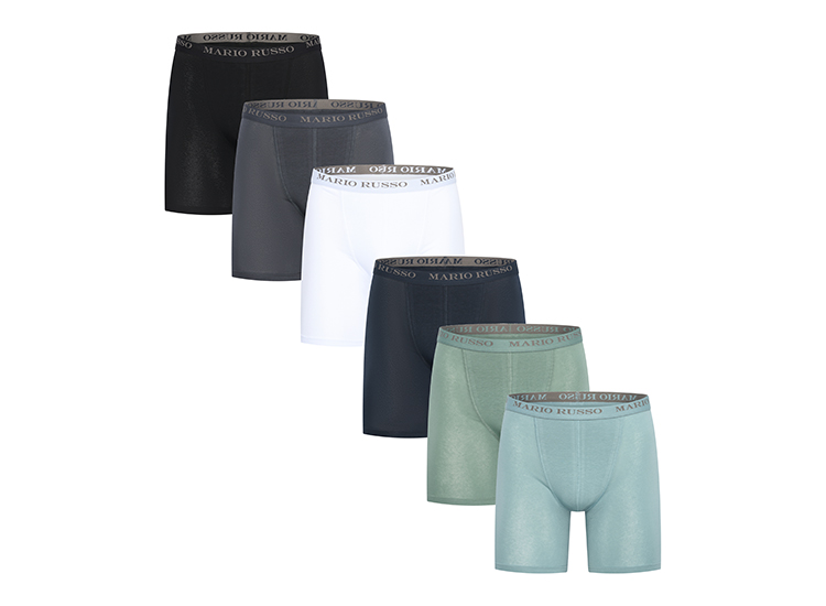 Deal Donkey - Mario Russo Long Fit Boxershorts - 6-Pack - 6 Kleuren