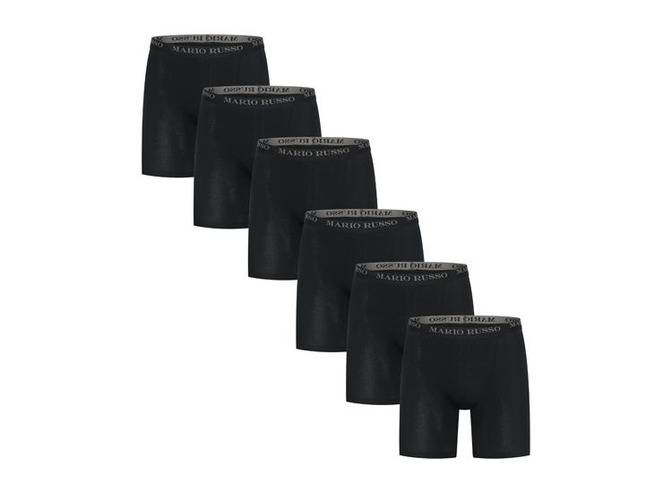 Deal Donkey - Mario Russo Long Fit Boxershorts - 6-Pack - Zwart Deal Donkey - Mario Russo Long Fit Boxershorts - 6-Pack - Zwart