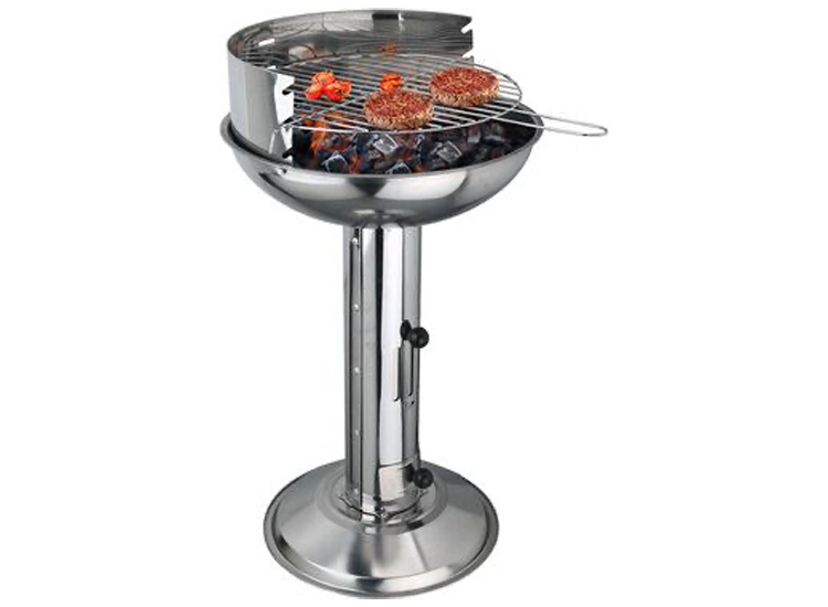 Deal Donkey - Michelino Ronde Houtskool Barbecue Met Onderstel - Rvs Deal Donkey - Michelino Ronde Houtskool Barbecue Met Onderstel - Rvs