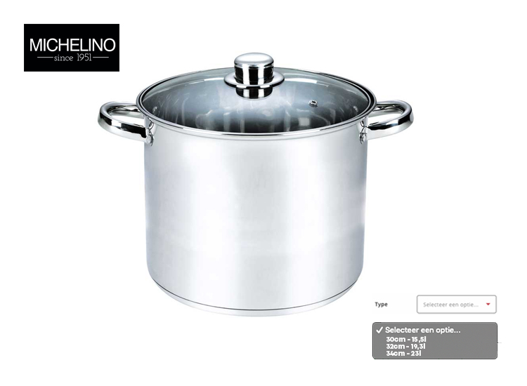Deal Donkey - Michelino Rvs Soeppan 21 Liter Deal Donkey - Michelino Rvs Soeppan 21 Liter