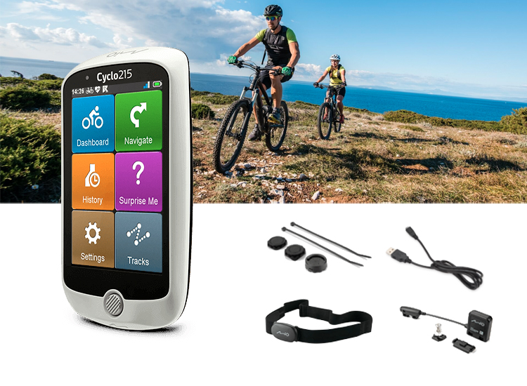 Deal Donkey - Mio Cyclo 215Hc Fietscomputer Draadloos - Fietsnavigatie - Gps - Grijs Deal Donkey - Mio Cyclo 215Hc Fietscomputer Draadloos - Fietsnavigatie - Gps - Grijs