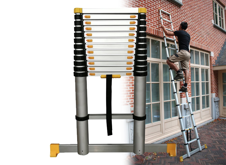 Deal Donkey - Mr Safe Telescopische Ladder - Soft Close - Werkhoogte 3.91M Deal Donkey - Mr Safe Telescopische Ladder - Soft Close - Werkhoogte 3.91M