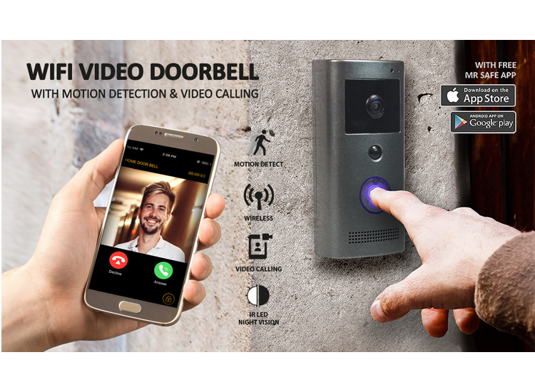 Deal Donkey - Mr Safe Wifi Video Deurbel Inclusief Ontvanger - Wb-20 Deal Donkey - Mr Safe Wifi Video Deurbel Inclusief Ontvanger - Wb-20