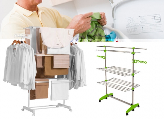 Deal Donkey - Multifunctioneel Inklapbaar Wasrek - 20 Meter Ruimte Voor Je Was Deal Donkey - Multifunctioneel Inklapbaar Wasrek - 20 Meter Ruimte Voor Je Was