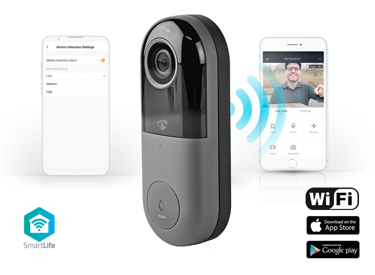 Deal Donkey - Nedis Oplaadbare Videodeurbel - Hd 720P - Inclusief Batterij - Bediening Via App - Microsd-Sleuf Deal Donkey - Nedis Oplaadbare Videodeurbel - Hd 720P - Inclusief Batterij - Bediening Via App - Microsd-Sleuf