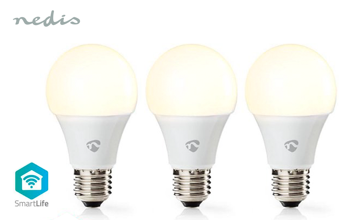 Deal Donkey - Nedis Wi-Fi Smart Led-Lamp | Warm Wit | E27 | 3-Pack