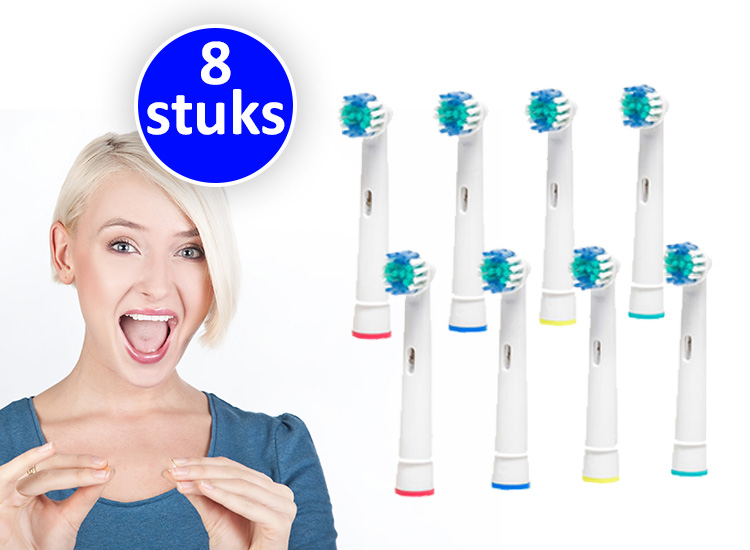 Deal Donkey - Opzetborstels Flexisoft - 8 Stuks - Geschikt Voor Oral-B Tandenborstels