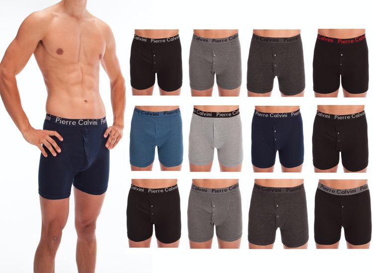 Deal Donkey - Pierre Calvini 12-Pack Boxershorts - Verschillende Kleuren In 1 Set