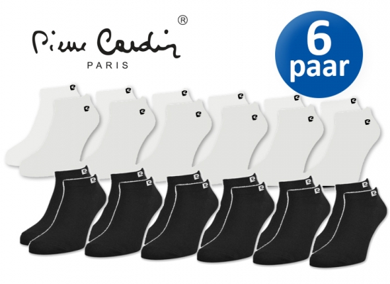 Deal Donkey - Pierre Cardin Enkelsokken - 6 Paar Zwarte Of Witte Korte Herensokken