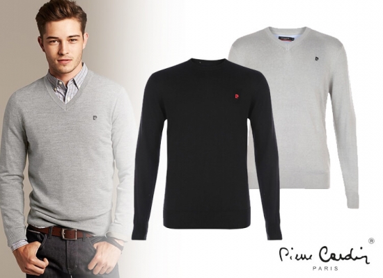 Deal Donkey - Pierre Cardin Heren Pullover - Ronde Of V - Hals - Zeer Mooie Kwaliteit