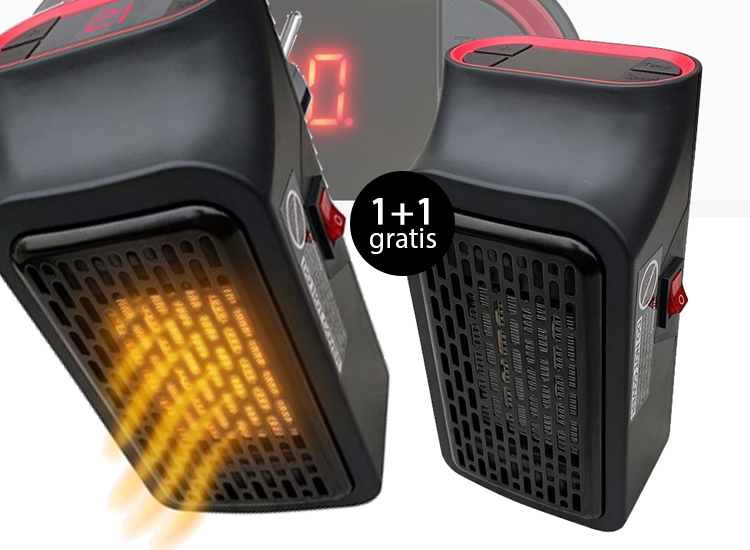 Deal Donkey - Plug-In Mini Elektische Kachel Met Digitaal Display 1+1 Gratis Deal Donkey - Plug-In Mini Elektische Kachel Met Digitaal Display 1+1 Gratis