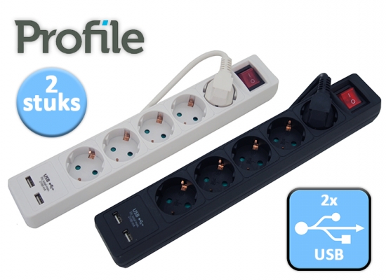 Deal Donkey - Profile Tafelcontactdozen Met 2 Usb-Poorten