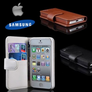 Deal Donkey - Pu Lederen Smartphone Wallet Voor Iphone 4(S)/ 5(S) Of Samsung S4 Of S5 Deal Donkey - Pu Lederen Smartphone Wallet Voor Iphone 4(S)/ 5(S) Of Samsung S4 Of S5