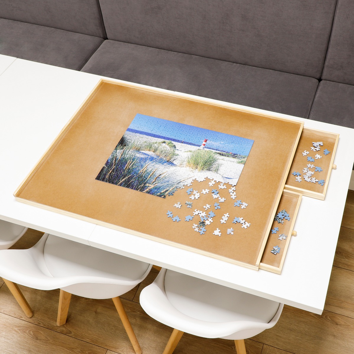 Deal Donkey - Puzzelplaat Met Lades - Gemakkelijk Je Puzzel Opruimen - 76X57 Cm Deal Donkey - Puzzelplaat Met Lades - Gemakkelijk Je Puzzel Opruimen - 76X57 Cm