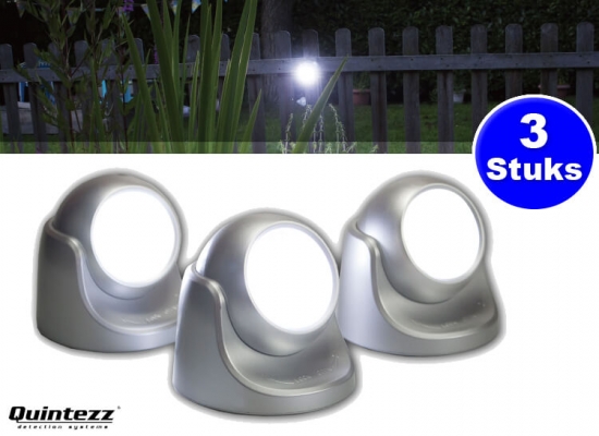 Deal Donkey - Quintezz Draadloze Led Lampjes - 3 Stuks - Geen Stroom Nodig En Met Bewegingssensor