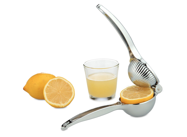 Deal Donkey - Relaxdays Handmatige Citruspers - Sinaasappelpers - Fruit Juicer - Zilver