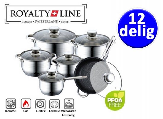 Deal Donkey - Royalty Line 12-Delige Pannenset Deal Donkey - Royalty Line 12-Delige Pannenset