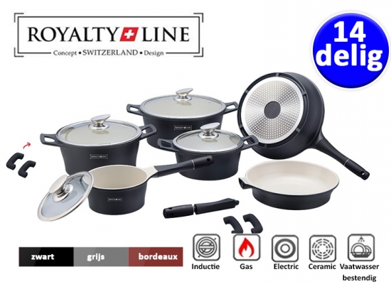 Deal Donkey - Royalty Line Keramische Pannenset - 14 Delig