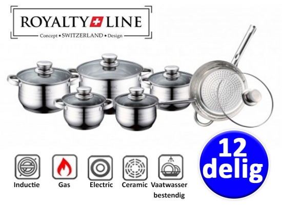 Deal Donkey - Royalty Line Pannenset - 12 Delig - 1231 Deal Donkey - Royalty Line Pannenset - 12 Delig - 1231