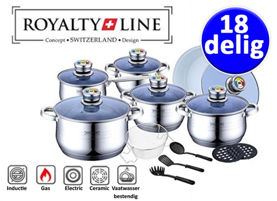 Deal Donkey - Royalty Line Rl-1801Bc Pannenset - 18 Delig Deal Donkey - Royalty Line Rl-1801Bc Pannenset - 18 Delig