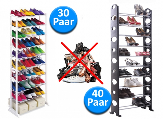 Deal Donkey - Schoenenrek Geschikt Voor 30 Of 40 Paar Schoenen Deal Donkey - Schoenenrek Geschikt Voor 30 Of 40 Paar Schoenen
