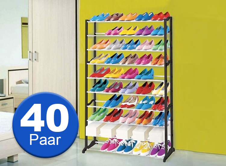 Deal Donkey - Schoenenrek Geschikt Voor 40 Paar Schoenen En Slippers Deal Donkey - Schoenenrek Geschikt Voor 40 Paar Schoenen En Slippers