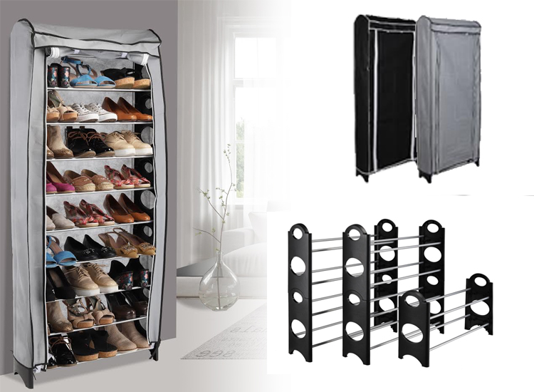 Deal Donkey - Schoenenrek Met Cover - Voor Ca. 30 Paar Schoenen Deal Donkey - Schoenenrek Met Cover - Voor Ca. 30 Paar Schoenen