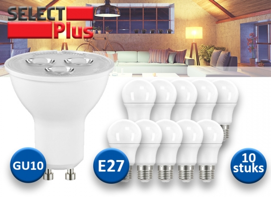 Deal Donkey - Select Plus Led Lampen - 10 Stuks - E27 Of Gu10 Deal Donkey - Select Plus Led Lampen - 10 Stuks - E27 Of Gu10