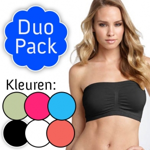 Deal Donkey - Set Van 2 Naadloze En Comfortabele Bandeau Bh Deal Donkey - Set Van 2 Naadloze En Comfortabele Bandeau Bh