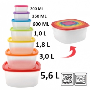 Deal Donkey - Set Van 7 Bewaarbakjes Inclusief Deksels Deal Donkey - Set Van 7 Bewaarbakjes Inclusief Deksels