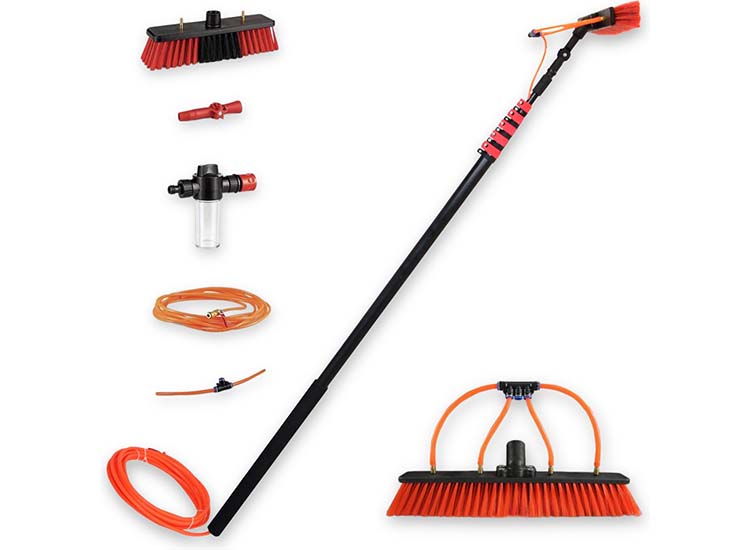 Deal Donkey - Shine Telescopische Wasborstel - Uitschuifbare Wasbezem - 4,6 Meter Met Zeepdispenser Deal Donkey - Shine Telescopische Wasborstel - Uitschuifbare Wasbezem - 4,6 Meter Met Zeepdispenser