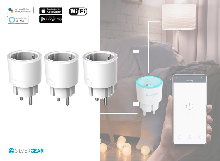Deal Donkey - Silvergear Smart Plug Wifi - Slimme Stekker - 3 Stuks - Koppel Met Google Home, Amazon Alexa En App Deal Donkey - Silvergear Smart Plug Wifi - Slimme Stekker - 3 Stuks - Koppel Met Google Home, Amazon Alexa En App