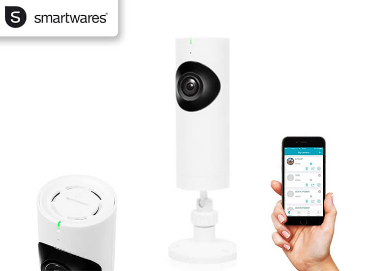 Deal Donkey - Smartwares Wifi Bewakingscamera Met 180° Lens - Altijd Weten Wat Er In Je Huis Gebeurt