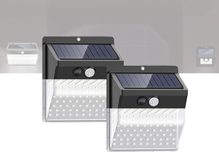 Deal Donkey - Solar Buitenlamp Met Bewegingssensor - 2 Stuks - Zwart
