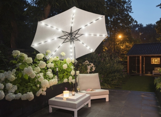 Deal Donkey - Solar Led Parasol - Voor Schaduw En Verlichting