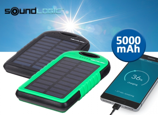 Deal Donkey - Soundlogic Solar Powerbank - 5.000 Mah Deal Donkey - Soundlogic Solar Powerbank - 5.000 Mah