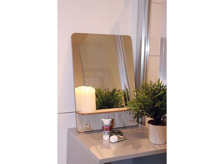 Deal Donkey - Spiegel Met Plank En Haken - 35 X 10 X 50 Cm Deal Donkey - Spiegel Met Plank En Haken - 35 X 10 X 50 Cm