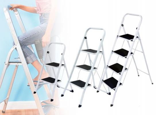 Deal Donkey - Stevige Inklapbare Huishoudtrap - Met 2, 3 Of 4 Anti-Slip Treden Deal Donkey - Stevige Inklapbare Huishoudtrap - Met 2, 3 Of 4 Anti-Slip Treden