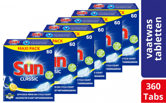 Deal Donkey - Sun Classic Citroen Vaatwastabletten - 360 Tabs Deal Donkey - Sun Classic Citroen Vaatwastabletten - 360 Tabs