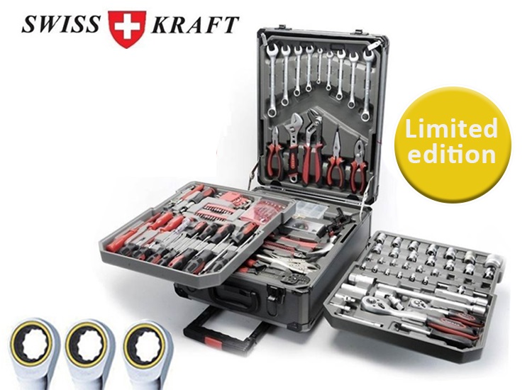 Deal Donkey - Swiss Kraft 356-Delige Gereedschapstrolley Gold Limited Edition Xxl Deal Donkey - Swiss Kraft 356-Delige Gereedschapstrolley Gold Limited Edition Xxl