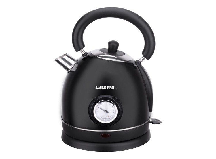 Deal Donkey - Swiss Pro+ Sp-Wk2200b | Retro Waterkoker 1.8L | 2200W - Zwart Deal Donkey - Swiss Pro+ Sp-Wk2200b | Retro Waterkoker 1.8L | 2200W - Zwart