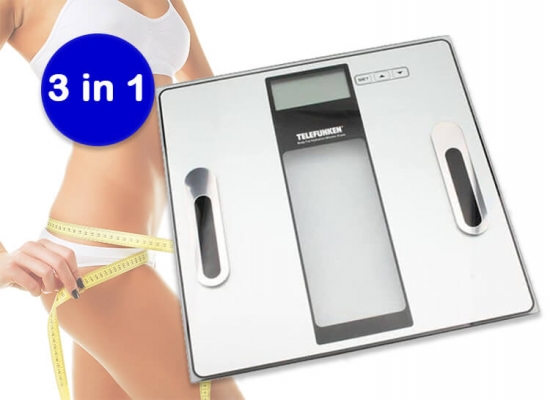 Deal Donkey - Telefunken Weegschaal Full Body Scan - Meet Ook Lichaamsvet En Spiermassa Deal Donkey - Telefunken Weegschaal Full Body Scan - Meet Ook Lichaamsvet En Spiermassa