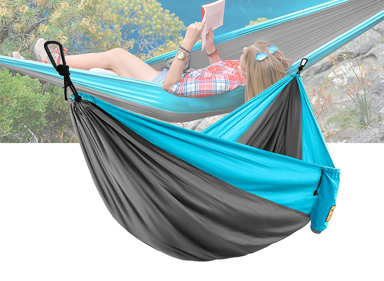 Deal Donkey - Travel Parachute Hangmat - Blauw - Ultra Licht Deal Donkey - Travel Parachute Hangmat - Blauw - Ultra Licht