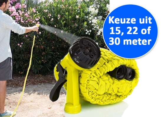 Deal Donkey - Uitrekbare Tuinslang Met Sproeikop (15, 22 Of 30 Meter) Deal Donkey - Uitrekbare Tuinslang Met Sproeikop (15, 22 Of 30 Meter)