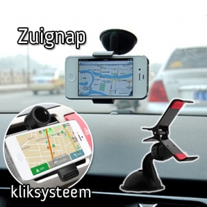 Deal Donkey - Universele Smartphone- Of Gps-houder (Zuignap Of Kliksysteem) Deal Donkey - Universele Smartphone- Of Gps-houder (Zuignap Of Kliksysteem)