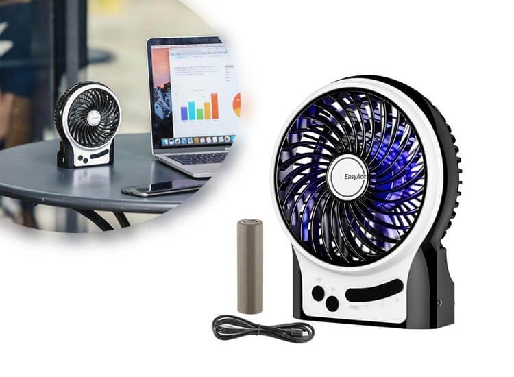 Deal Donkey - Usb Tafelventilator - Met Oplaadbare Accu Deal Donkey - Usb Tafelventilator - Met Oplaadbare Accu