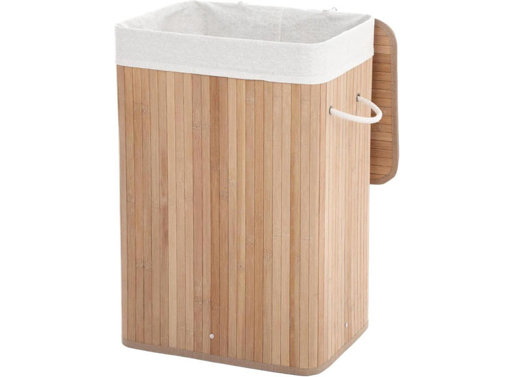 Deal Donkey - Wasmand Bamboe - Met Deksel En Uitneembare Linnen Waszak Deal Donkey - Wasmand Bamboe - Met Deksel En Uitneembare Linnen Waszak
